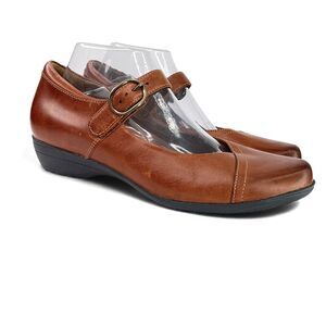 Dansko Fawna Women’s US 10 EU 40 Burnished Brown Leather Mary Jane Comfort Shoes